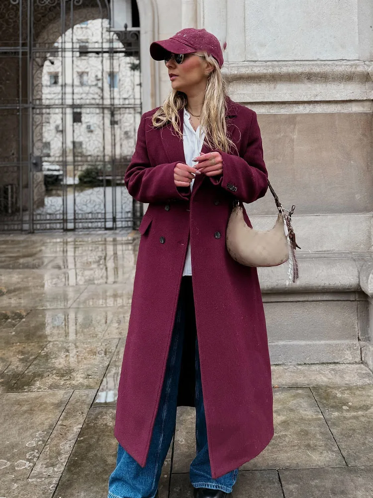 HH Autumn Winter Female Fashio - Wool Coat Peacoat recension och pris