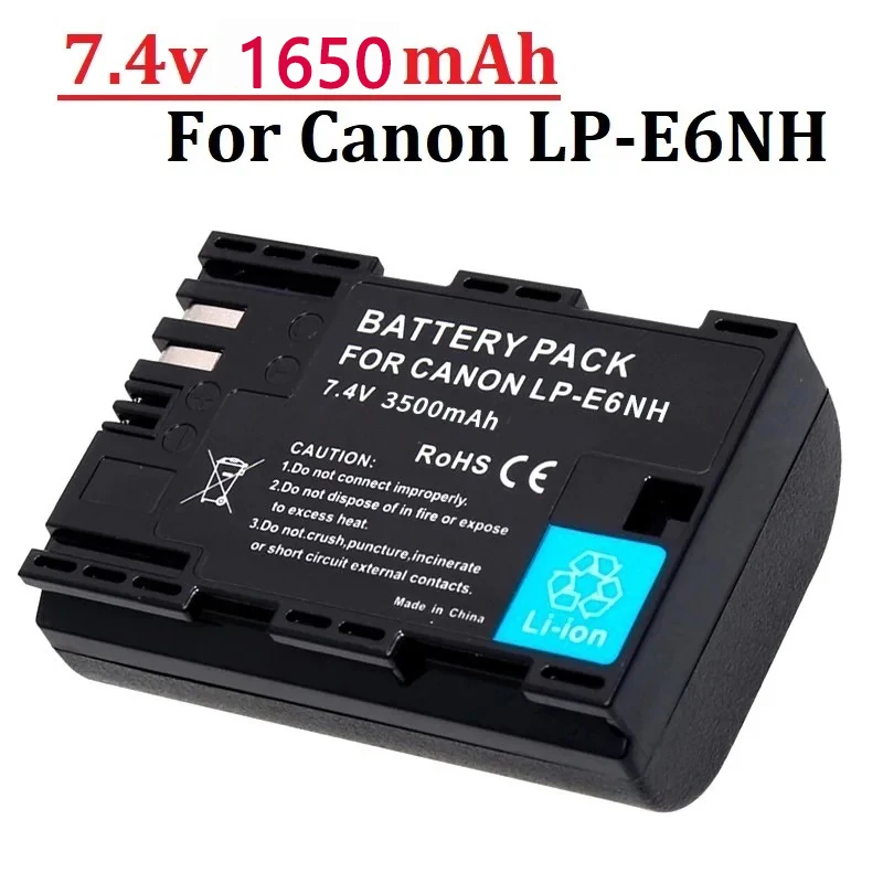 PURFIELD LP-E6 2650mAh 7.4V LPE6 Camera Battery For Canon for EOS 5D Mark II 2 III 3 6D 7D 60D 60Da 70D 80D 90D DSLR for EOS 5DS