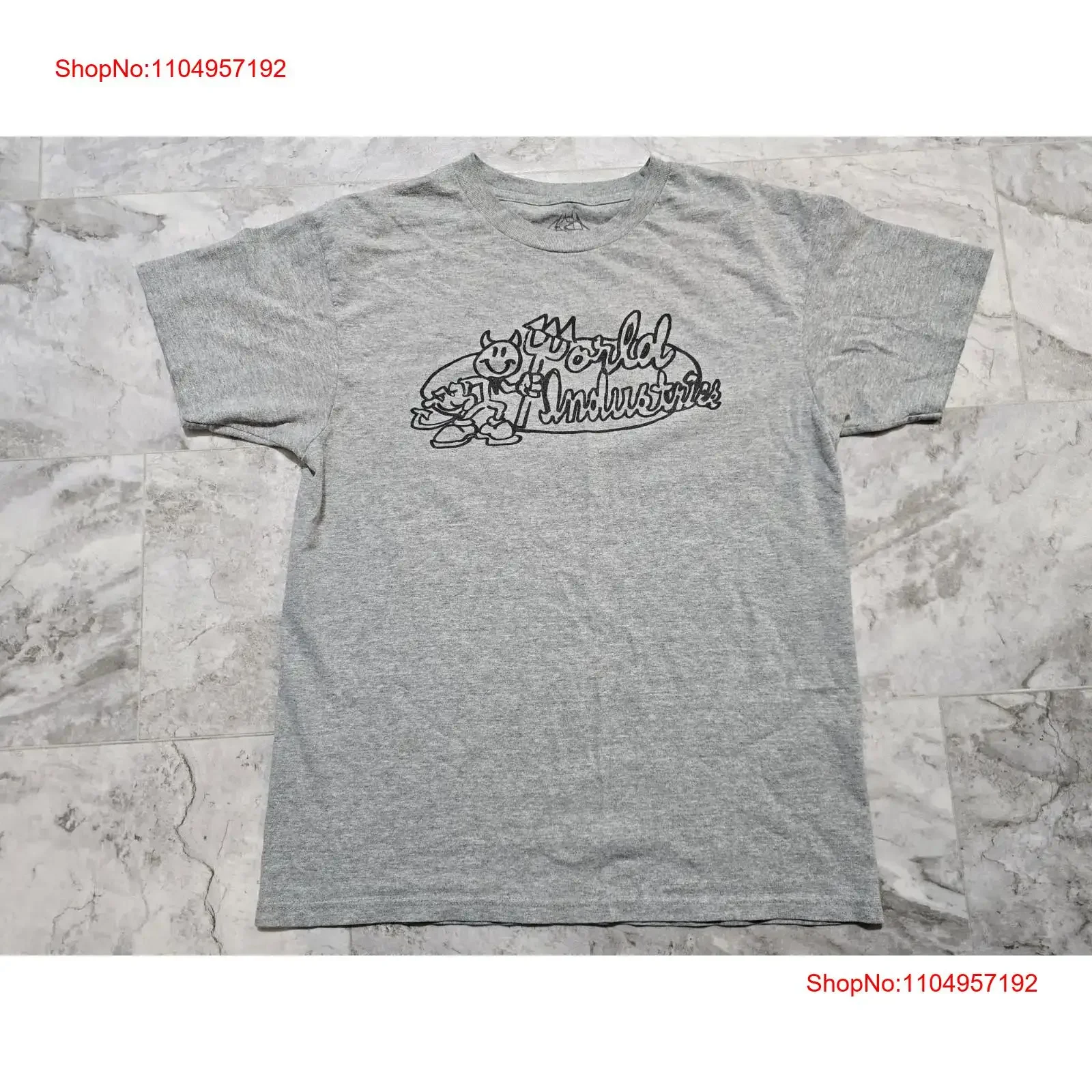 World Industries Skateboard Corp Stencil Devil T Shirt Gray Mens Sz M vintage Washed Unisex Soft Top For Everyday Wear