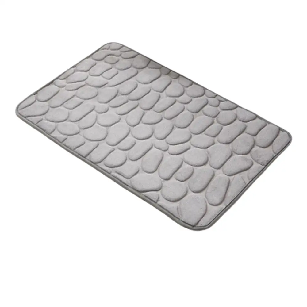 1pcs Foot Mat Anti-Slip Cobblestone Floor Mat For Household Bathroom Absorbs Water Reduces Slips And Falls O8W2