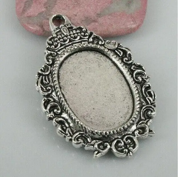 

1pc tibetan silver color rim cabochon settings/photo frame EF0423