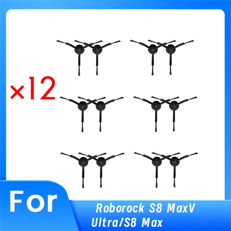 

ABBY-12 Pcs Side Brush For Roborock S8 Maxv Ultra/S8 Max Cleaner Parts Replacement