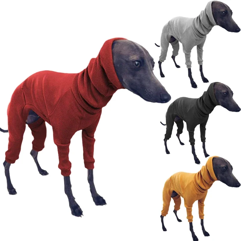 Pet Clothes for Medium Large Big Dogs Turtleneck Puppy Basic Pajamas Durable Elastic Whippet Italian Greyhound Onesie Outfits