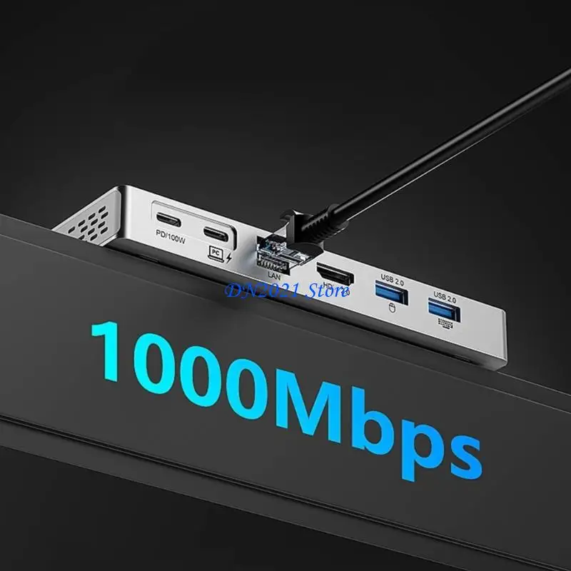 F3KE Fast Speed USB C Hubs With 4K HDTV Ethernet 100WPD Charging 14 Port For Laptop And Tablets