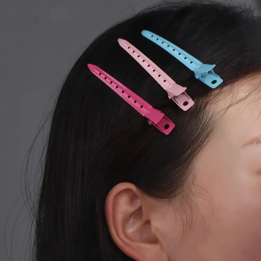 الآيس كريم اللون تصفيف الشعر دبوس الشعر أدوات تصفيف الشعر المضادة للانزلاق Traceless منقار البط كليب أدوات زغب الشعر حليقة مشبك شعر #6