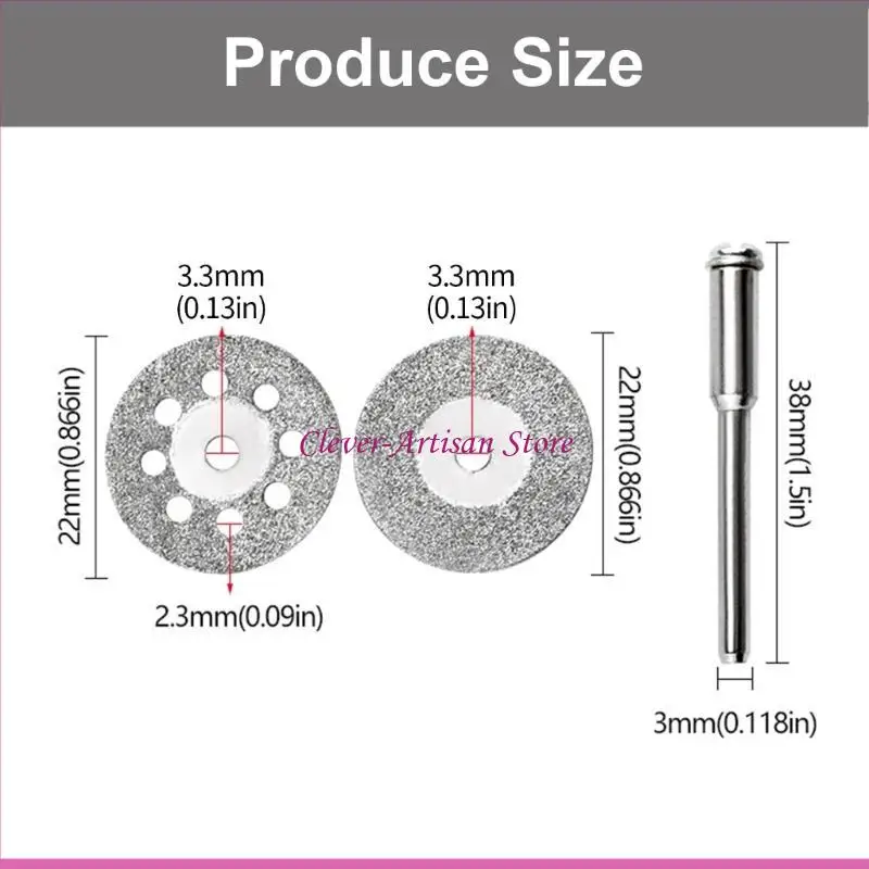 E06B Diamantine طحن القرص مجموعة مع مغزل للبلاط الزجاجية وصياغة الخشب 10pcs