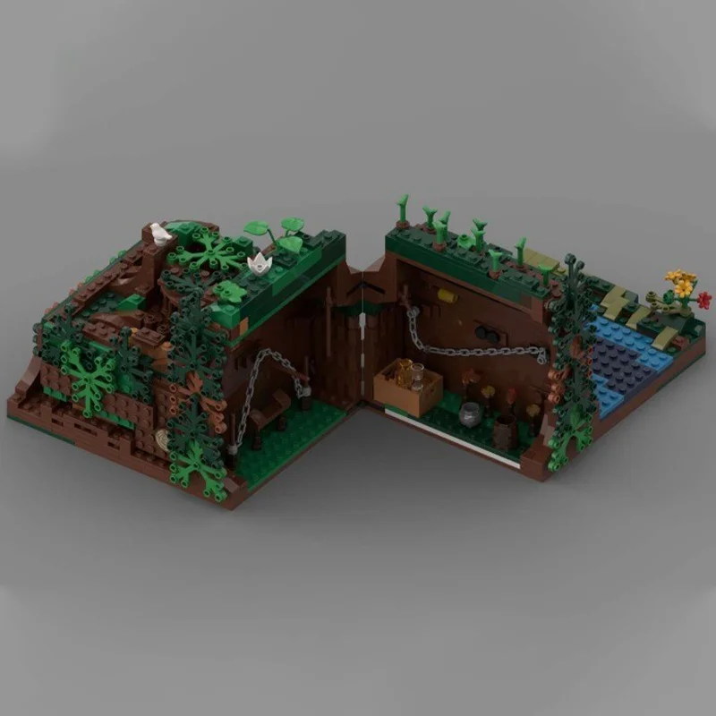 949 قطعة MOC الكهف المخفي مغامر نموذج اللبنات العمارة تجميع DIY بها بنفسك الإبداعية هدية الكريسماس فكرة اللعب الطوب #2