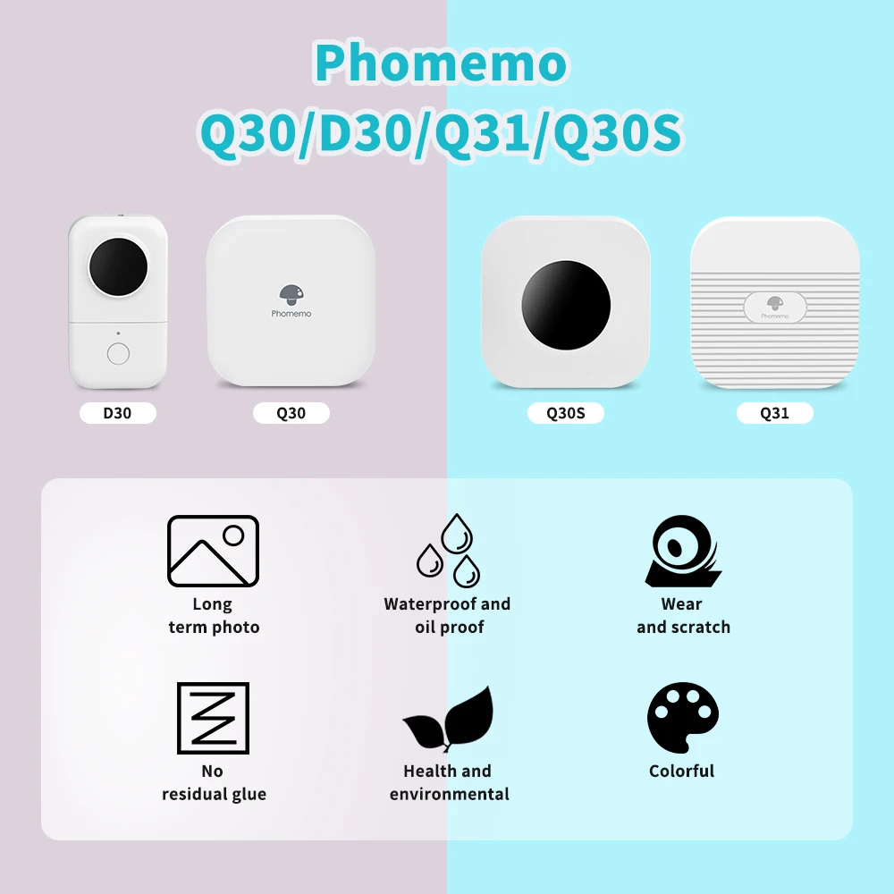Label Sticker for Phomemo D30 Q30 Label Printer Sticker Maker 6-15mm Wireless Bluetooth Label Maker,1 Roll