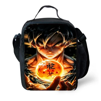 Anime g-ejderha b-topları çocuk yalıtımlı büyük kapasiteli çanta erkek ve kız öğrenci açık piknik için termal soğutucu yemek kabı