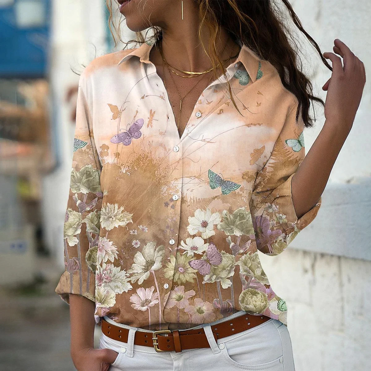Loose Women Shirt Fashion Temperament Shirt Women Elegant Casual Tops