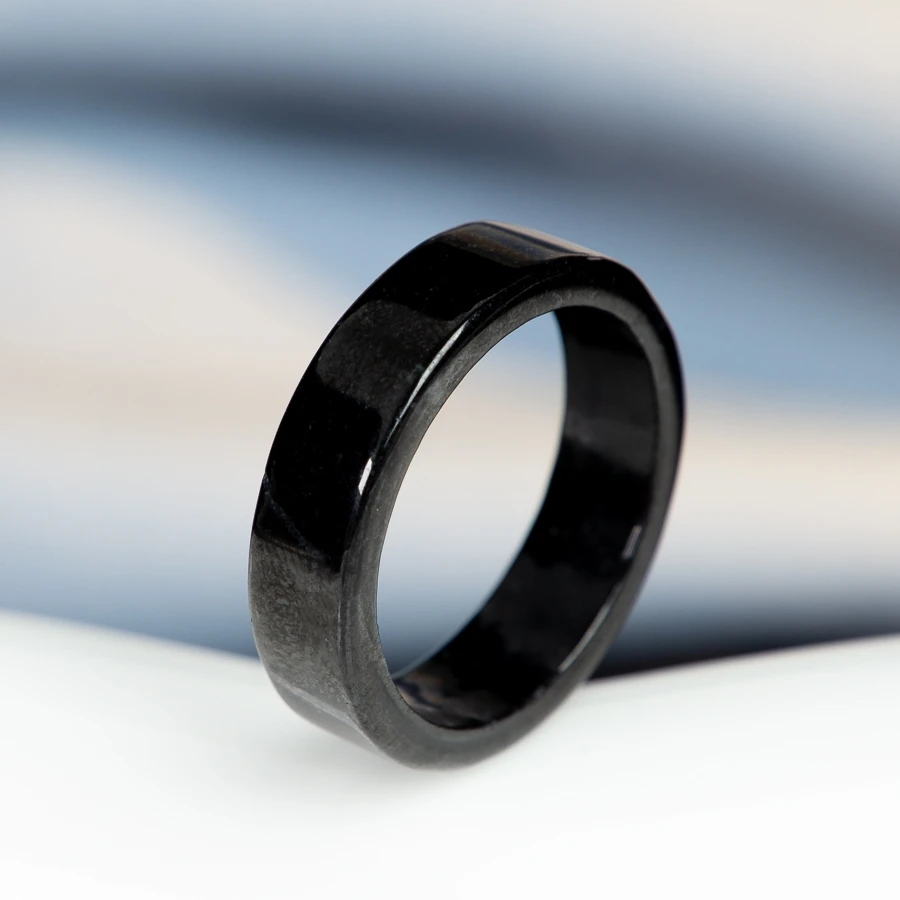 

TIMESWIND Простое натуральное чернильное нефритовое кольцо для пары А-типа, черное гладкое кольцо для мужчин и женщин с сертификатом