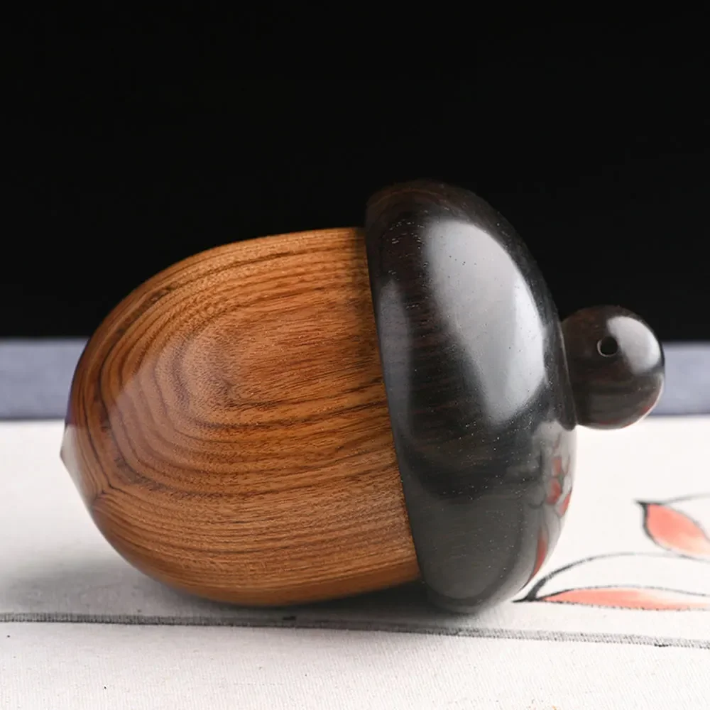 Wooden Large Acorn Ornament Wooden Storage Box Aromatherapy Container DIY Key Chain Pendant Accessories Car Decoration Pendant