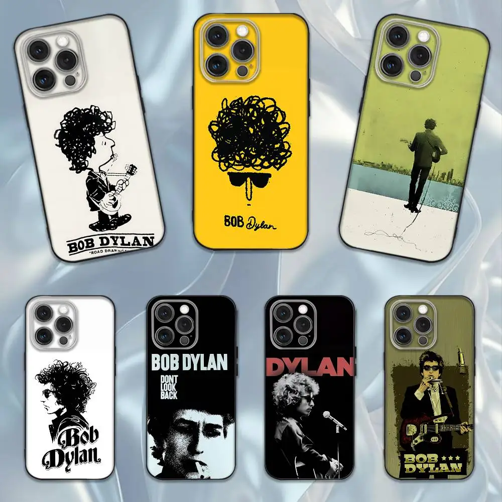 

Singer B-Bob Dylan Phone Case For iPhone 16e,16,15,14,13,12,11,Pro,X,XS,Max,XR,Plus,Mini Soft Black Cover