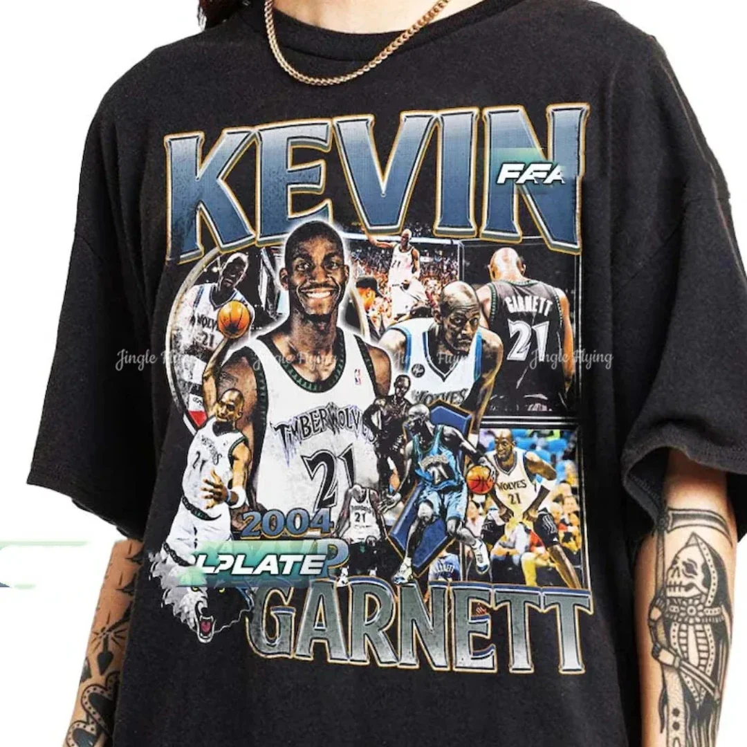 Винтажная Футболка Кевин Гарнетт Ограниченный размер подарок для женщин и мужчин спортивные футболки унисекс мягкие дышащие
