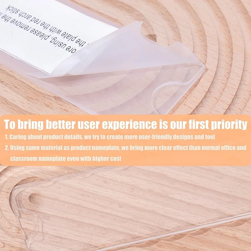 투명 아크릴 플라스틱 간판 거치대, 프레임 벽 명판, 사무실, 가정용, 2x8 인치