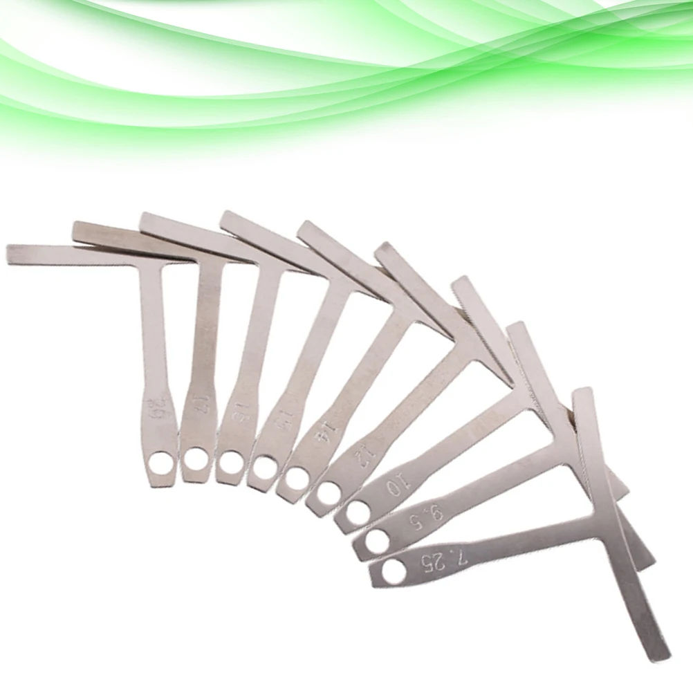 

9 Pcs Steel Guitar Measuring Caliper Neck Fingerboard Ruler Radius Silver Calipers for