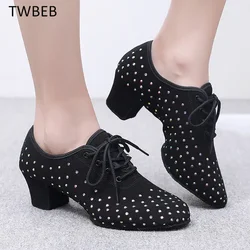 Black Flash Professional Salsa Dance Shoes Men Women Standard Ballroom Tango Latin Teacher Dance Shoes Canvas Jazz Sneakers