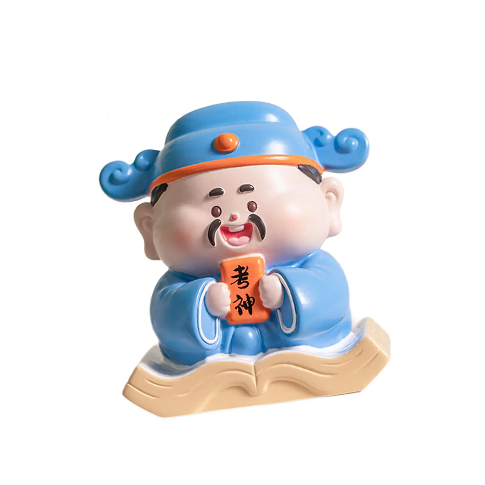 Chinese God Figurine Feng Shui Ornament Centerpiece Miniature Desktop Sculpture Tabletop Decoration for Car Bedroom Study