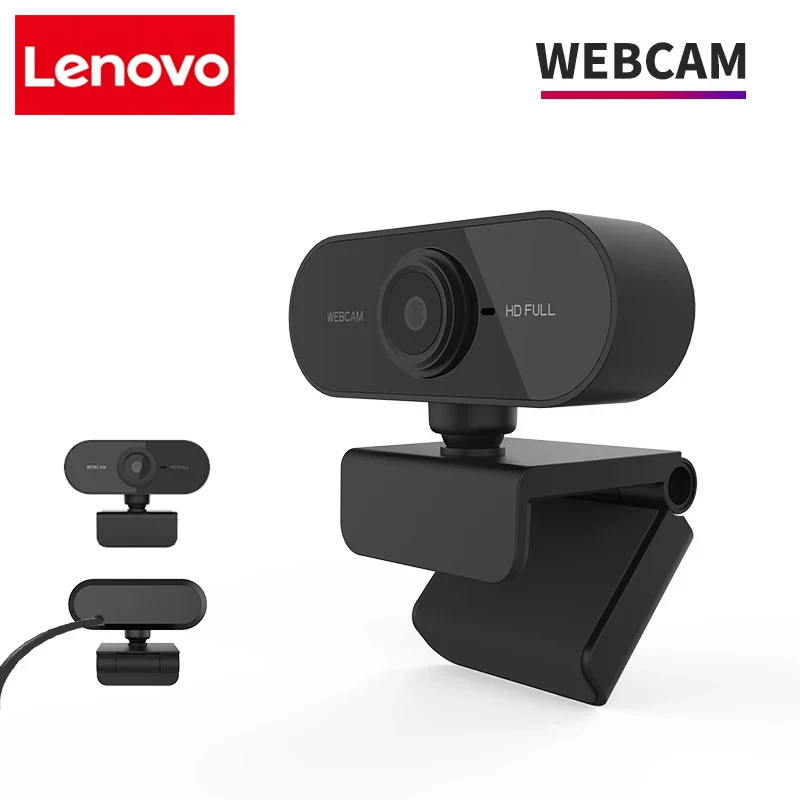Lenovo câmera web para trabalhar com microfone tripé câmera 8k hd computador hd câmera usb microfone embutido câmera de rede usb