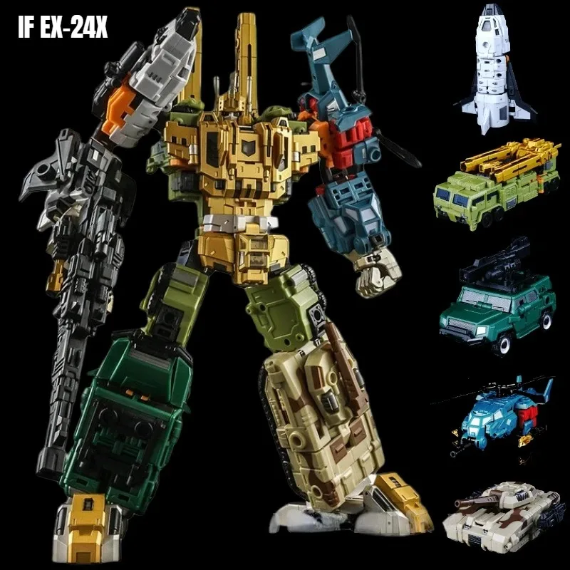 IronFactory Transformation IF EX-24X 5in1 Combiners Bruticus Onslaughtblast Off  Vortex Brawl Swindle 28cm Action Figure Toy