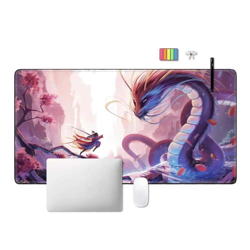 Estilo chinês computador mouse pad, jogos acessórios, teclado tapete, deskmat
