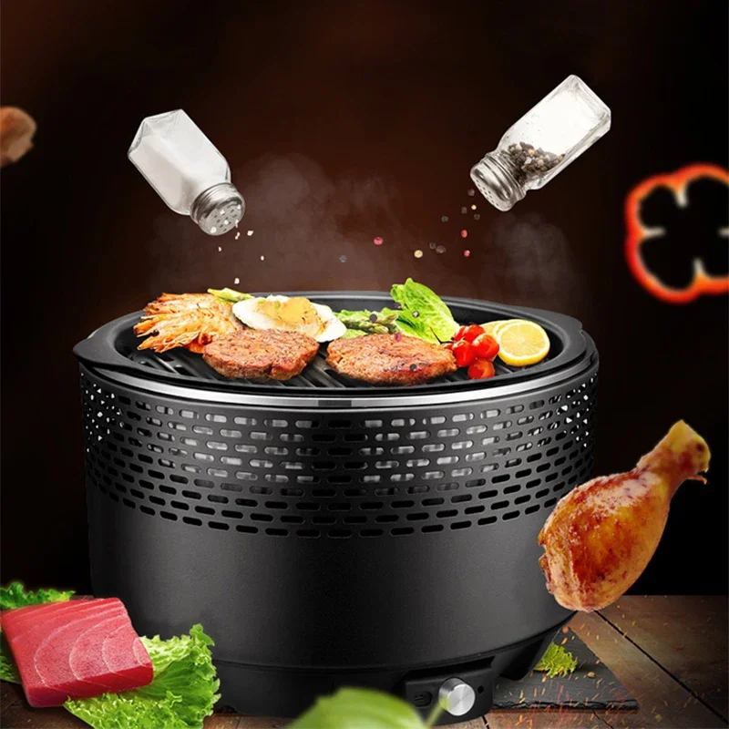 

Home BBQ Portable Outdoor Charcoal Hot Pot Korean BBQ Artifact Indoor Cast Iron Grill Mesh Carbon Stove