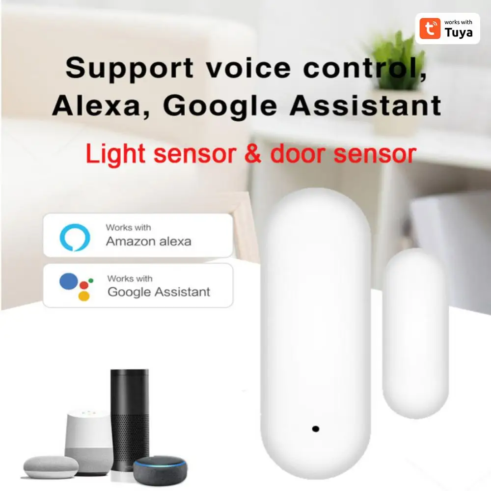 Alarm Notification Mini Light Detection 2 In1 App Control Low Battery Reminder Smart Home Vioce For Alexa Home