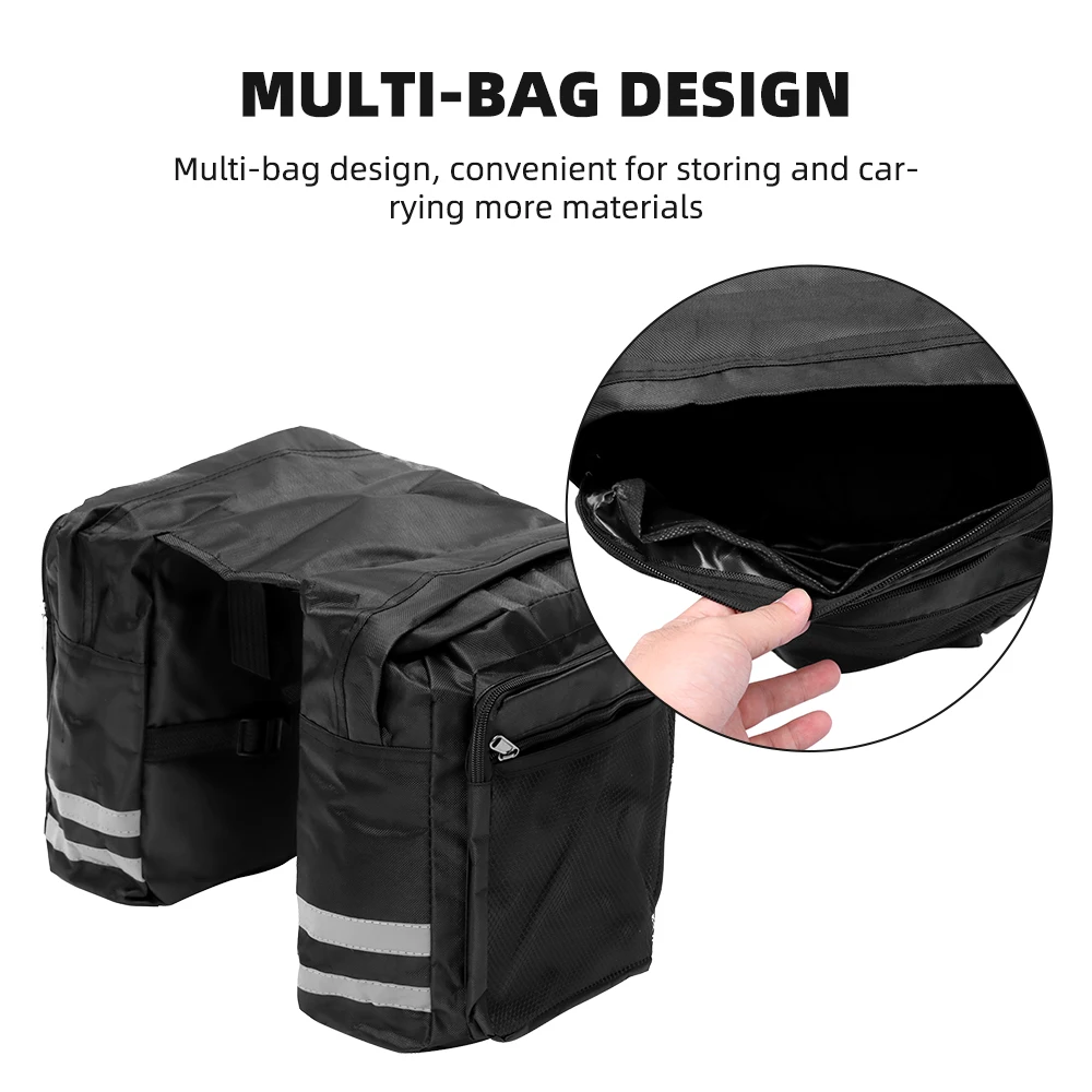 Rücksitz-Gepepptasche، متعددة الوظائف Fahrradsatteltasche، Große Kapazikot Fahrraddrager-Hecktasche، Wasserdicht