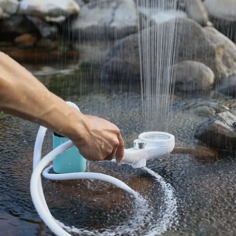 

Portable Shower 4800-7500mAh Rechargeable Shower Pump With USB Cable Electric Outdoor Shower Head Sprayer for Hiking