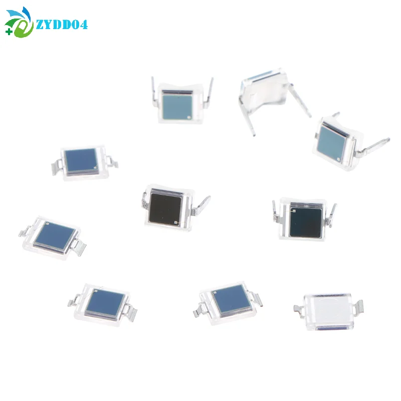 ●(ZYDD01) 5Pcs Photodiode BPW34S BPW34 Surface Mount/Direct Plug-in SMD-2/DIP-2 Silicon PIN Photodiode Infrared Receiver Tube