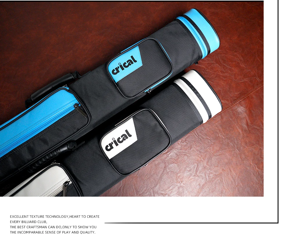 Billardqueue-Etui 2x4 2 Queues 4 Schaftenden Oxford-Stoff PU-Leder Samtfutter Rutschfeste Basis Schultergurt Billard CRICAL – Detail 15