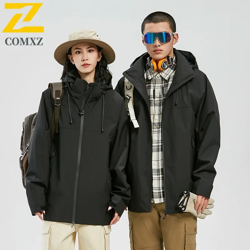 COMXZ فضفاض Chaqueta مقاومة للخدش مقاوم للماء يندبروف في الهواء الطلق تشغيل يطير الصيد الصيد ملابس خارجية الرجال الملابس سترة