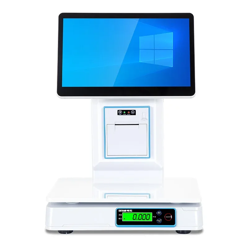 Ai intelligent recognition weighing cash register all-in-one machine supermarket touch screen