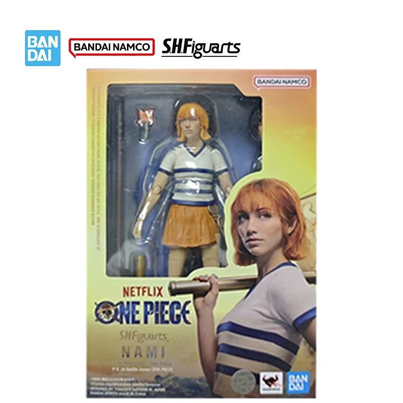 Bandai Original Genuine Figure One Piece Season 1 Model Kit SHF Nami Collection Action Figure Model for Children's Toys Gifts