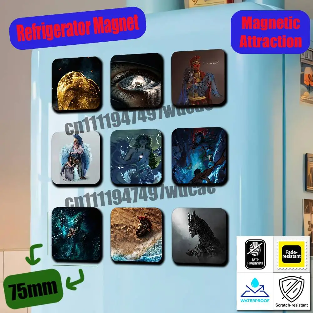 For Odysseus Odyssey Athena Refrigerator Magnets Metal Icebox Cabinet Custom Fridge Magnetic Cards Cover