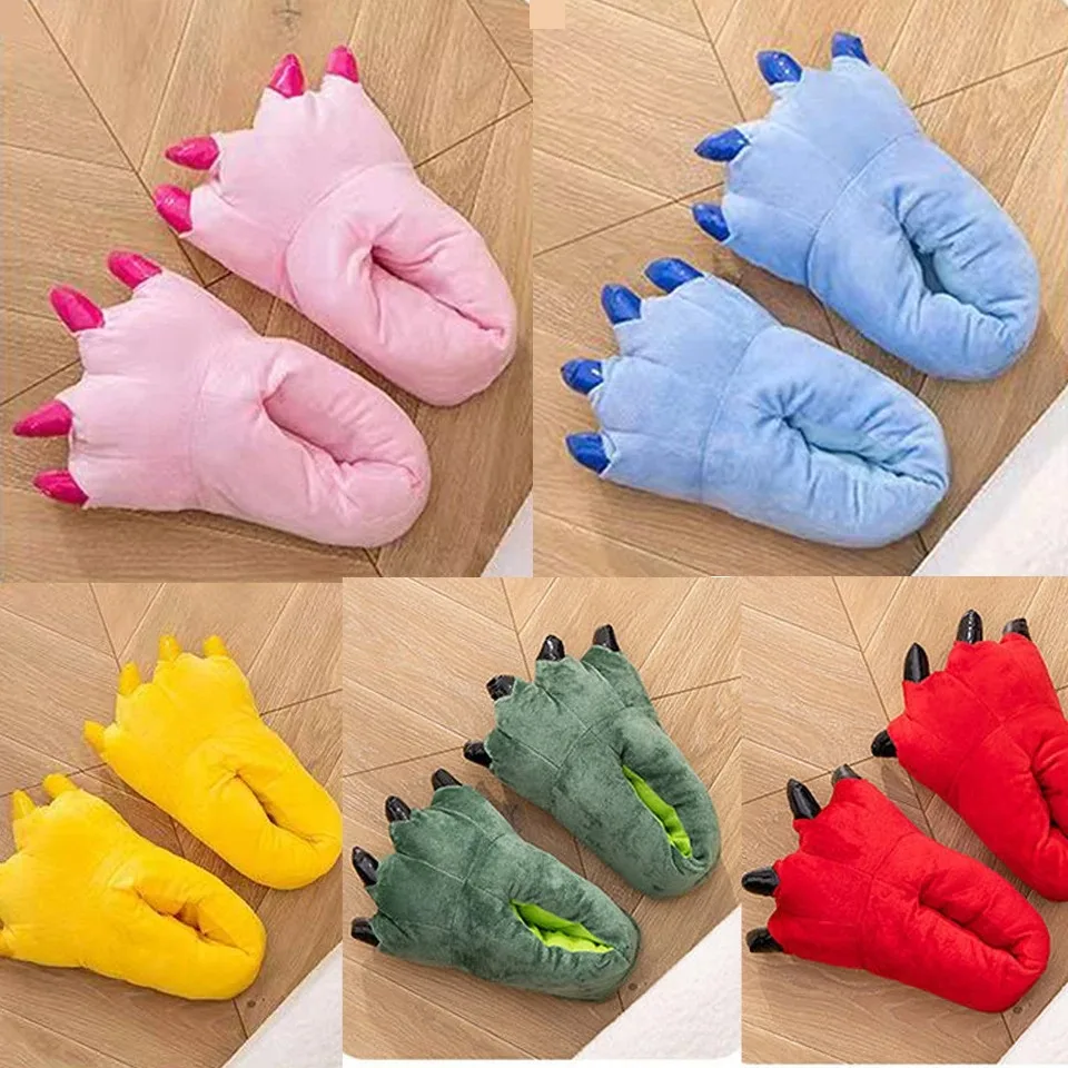 !!Cartoon Slippers Stitch Animal Claw Kigurumi Onesies Pajamas Shoes Kids Adult Kawaii Funny Paws Casual Cosplay Prop Party Wear