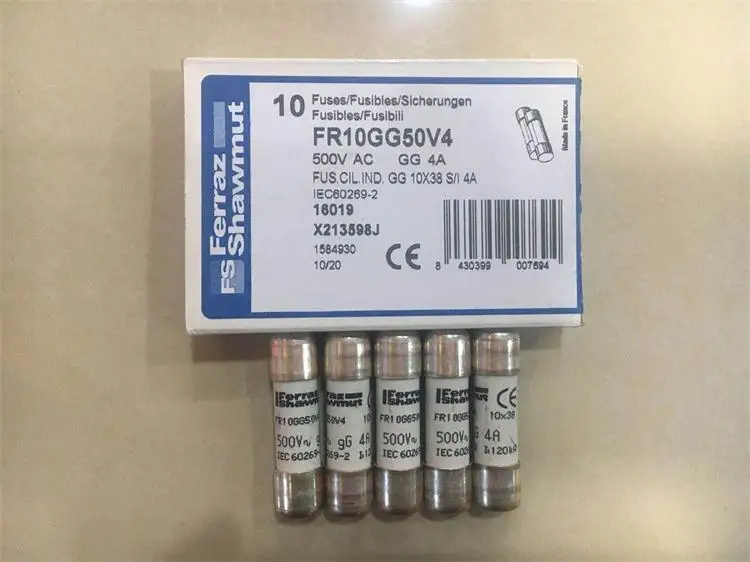 MERSEN FR10GG50V2 FR10GG50V4 FR10GG50V6 FR10GG50V8 FR10GG50V10 FR10GG50V16 FR10GG50V20 FR10GG50V25 FR10GG50V32 10X38MM FUSE-10P