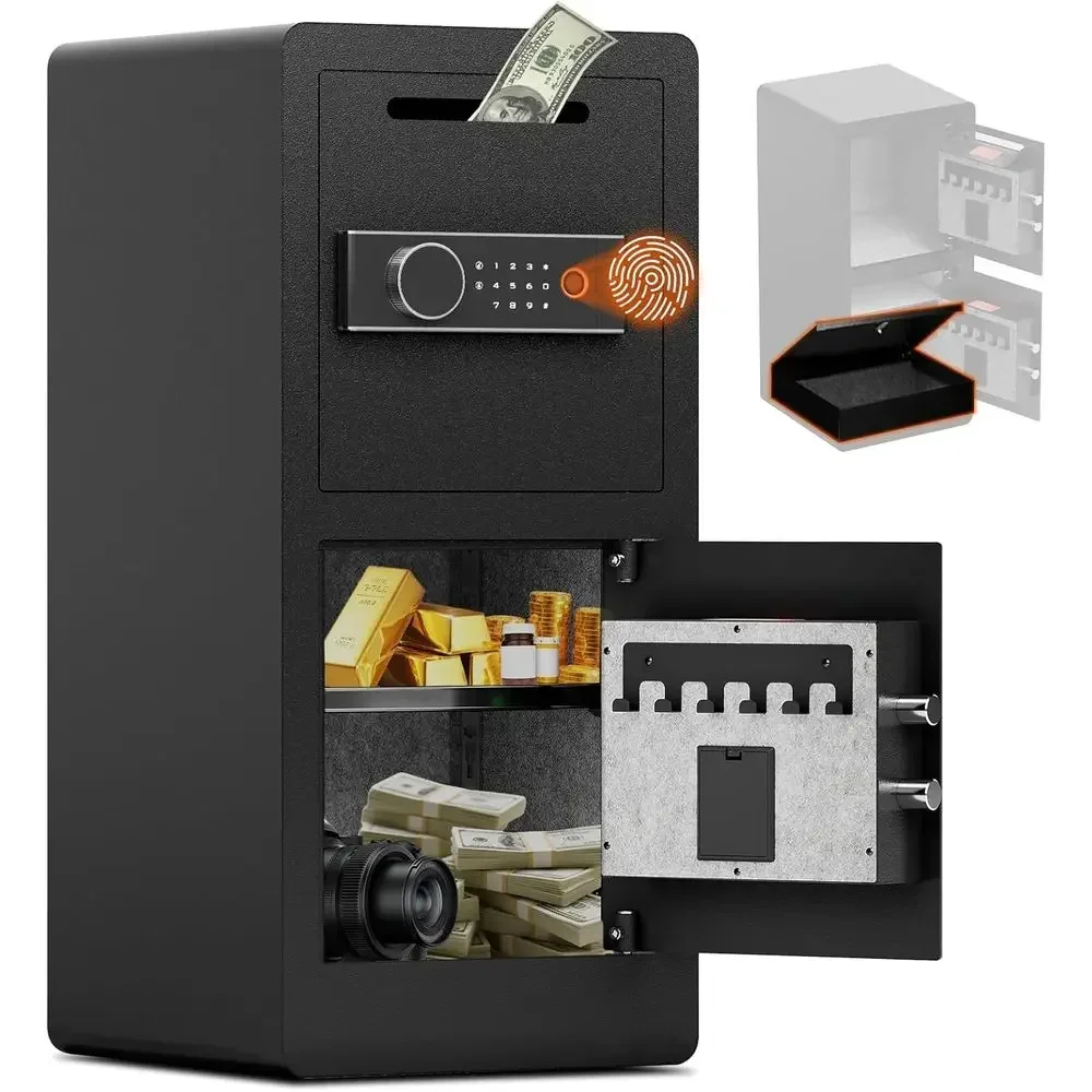 7.0 Cu. Ft. Drop-in Biometric Cash Drawers with Removable Shelves for Businesses