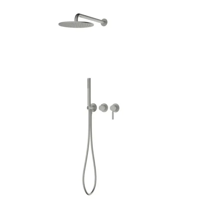 

Light blue, in-wall shower, concealed pre-embedded shower