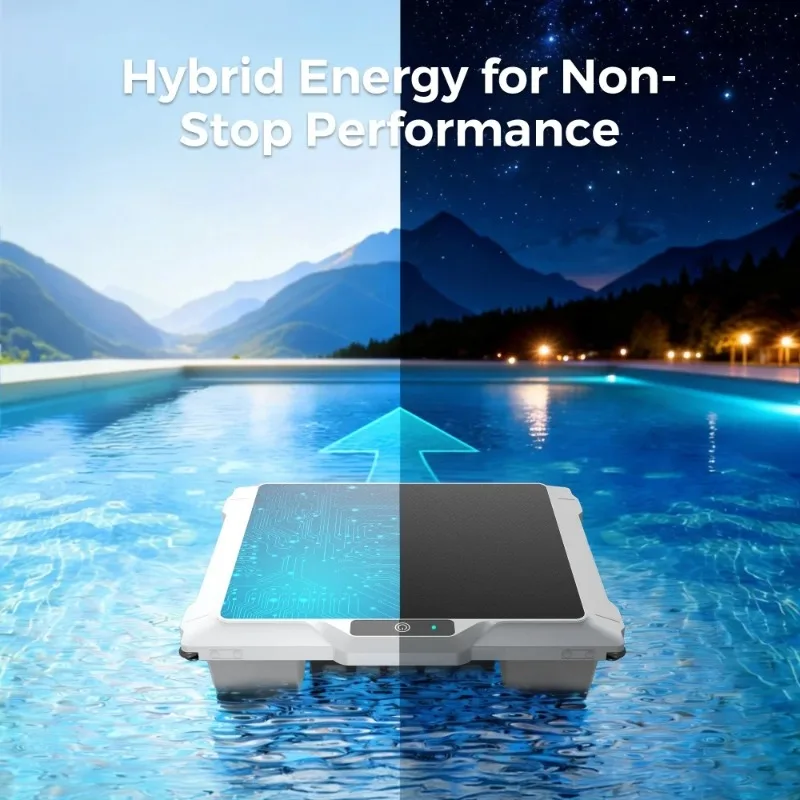 Airo Automatic Solar Powered  Robotic Pool Skimmer Cleaner with All Day Cleaning Save Energy 30h Working Time Pool Skimmer