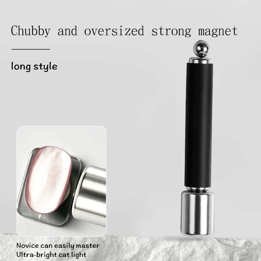 2/3 Stück Neue Nagel-Katzenauge-Magnetkugeln Zylindrischer Magnet Doppelkopf-Nagelmagnet Runde Stahlkugel-Magnet Katzenauge Nagelkunst-Werkzeug – Detail 4