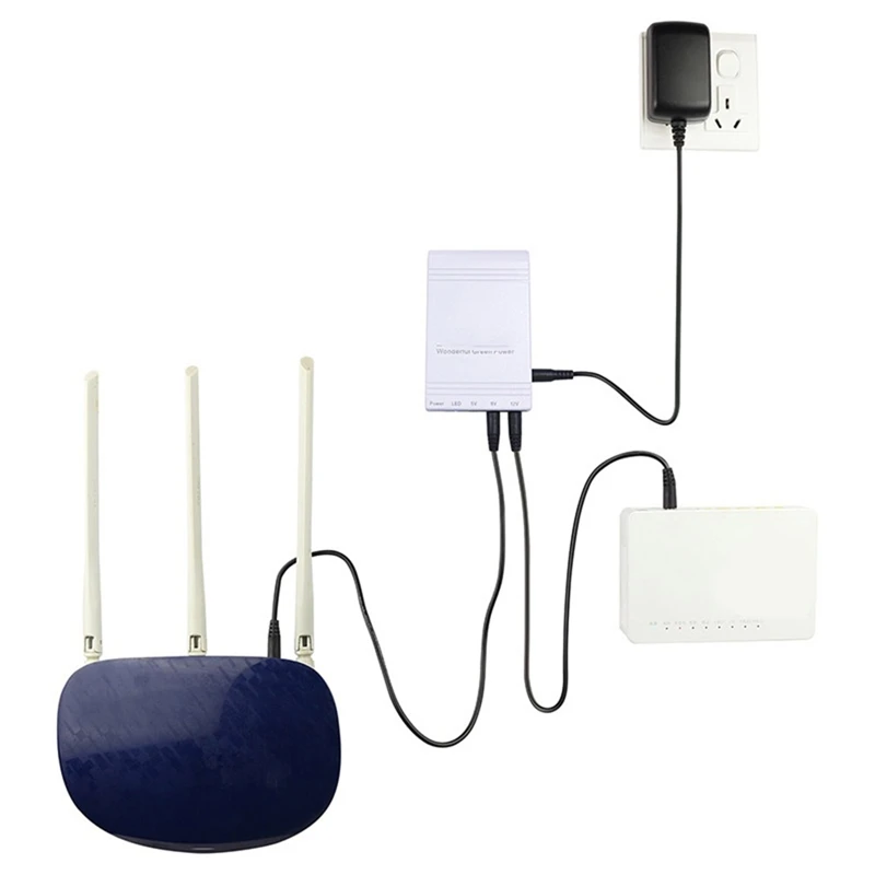 

Мини-блок бесперебойного питания постоянного тока, 10400 мАч, 18650, резервная батарея 5 В, 9 В, 12 В, маршрутизатор, Wi-Fi, модем, переключатель, зарядка 220 В