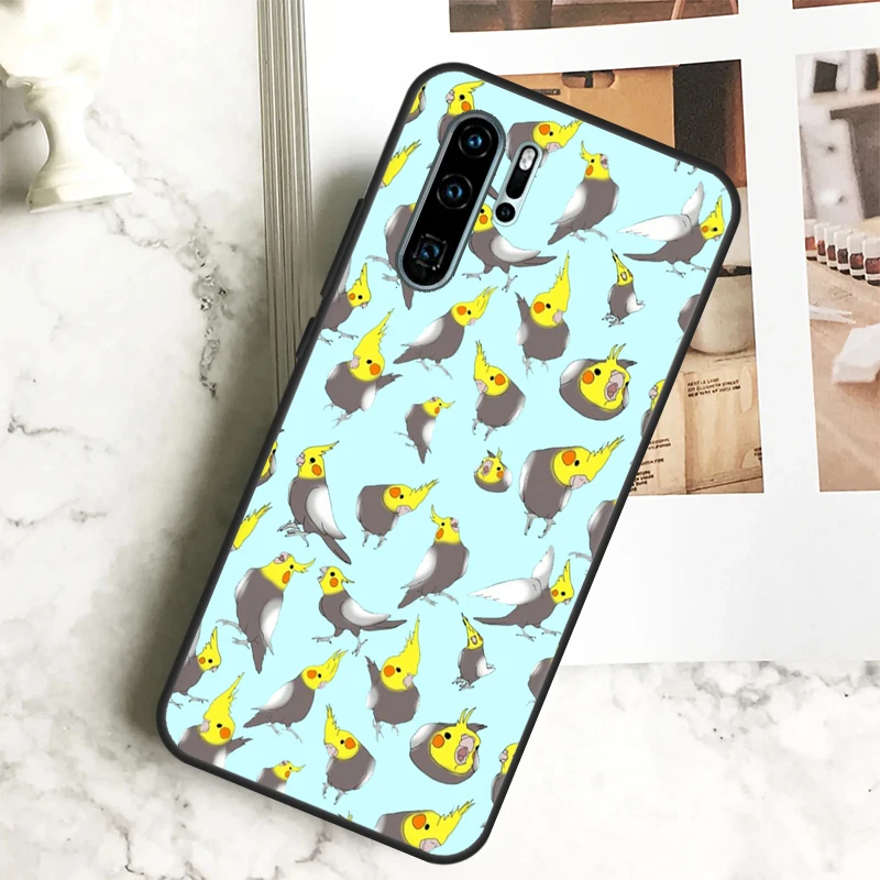 Cartoon Cockatiel Collage Case For Huawei Nova 11 11i 10 9 SE 8i 7i 3i Y60 Y61 Y70 Y90 Y91 P20 P40 Lite P30 Pro Cover