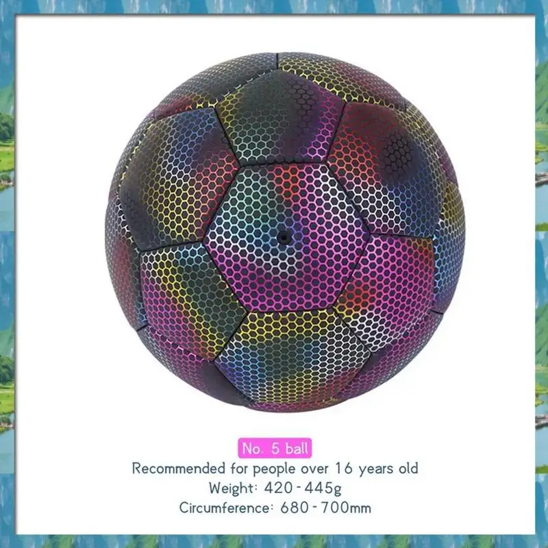 

【Supernew】Размер 4, светящиеся в темноте футбольные мячи, светящиеся ночные светоотражающие футбольные мячи, светящиеся в ночное время, подарки для мальчика E