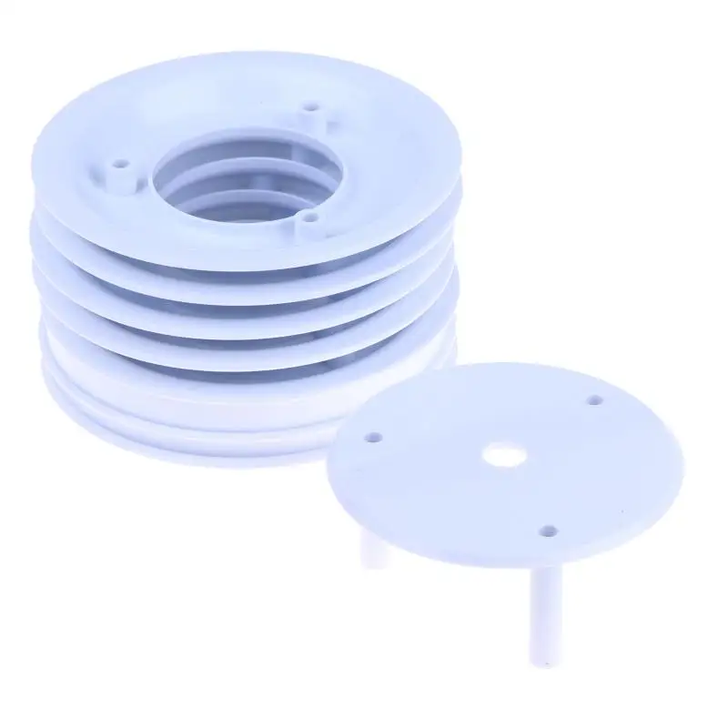 6-10 Floors ABS Weather Station Shelter Louver Box for Empty Instrument Easy Setup Ventilated Outdoor Monitoring Case