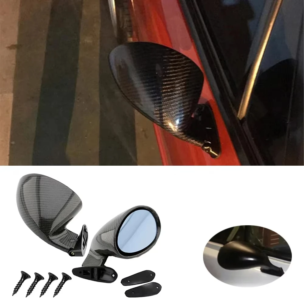 

1 Pair Universal Car Rearview Mirror Assembly Classic Retro Door Wing Side Mirrors California Style Rearview Mirror Accessories