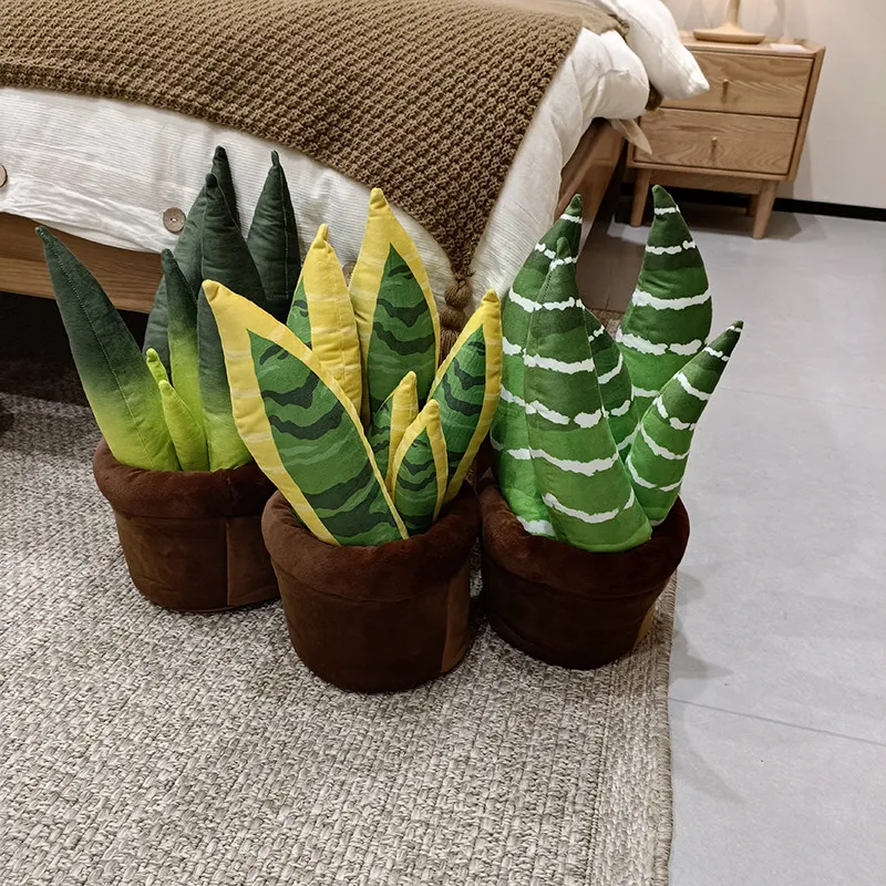 Cartoon Plush Plant Pillow Stuffed Soft Dolls Room Decoration Birthday Valentine's Gift Lovely Potted Plush Toy