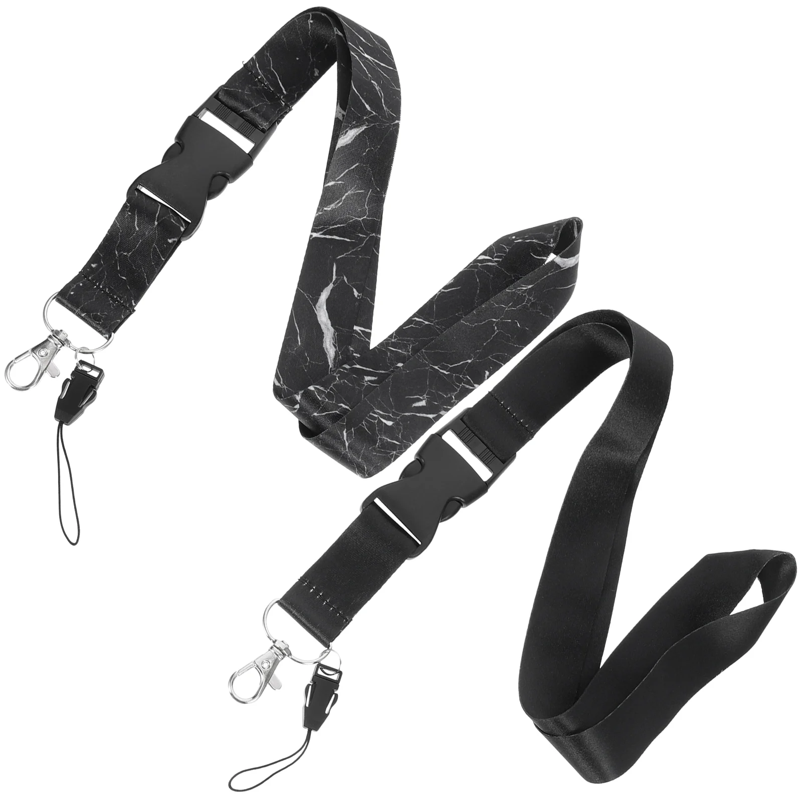

2 Pcs Lanyard Suspenders for Kids Flat with Swivel Hook Anti-lost Lanyards Decorative Hanging Straps Card Versatile Decorate