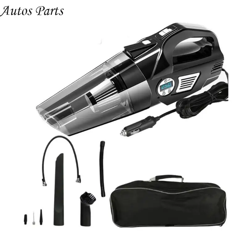 57BA Vacuum Cleaner Tire Inflator 12V with Digital Tire Pressure Gauge Flashlight