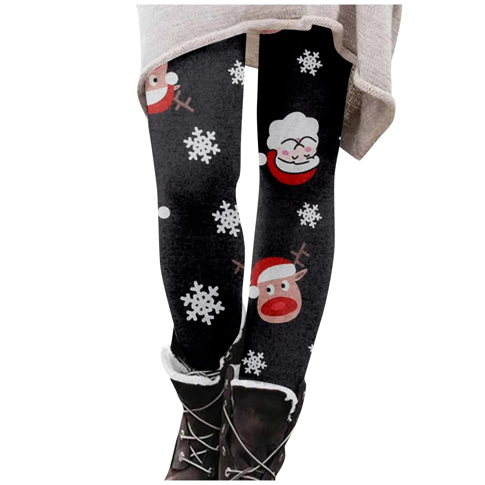 Christmas Winter Women Leggings Pants Plaid Printed Fashion Casual Long Slim Fit Stretchy High Waist Trousers Plus Size Clothing